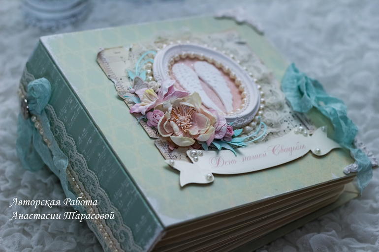 Свадебный набор: альбом и открытка в коробочке.