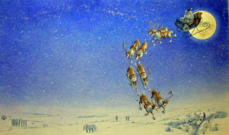 Рождественская ночь Клемента Мура с иллюстрациями Анджелы Барретт