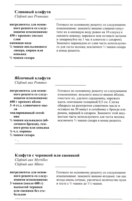 Клафути от Джулии Чайлд