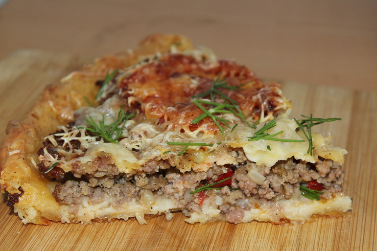 Деревенский пирог из картофельного теста