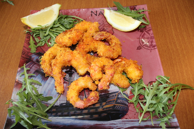 Креветки в панировке из хлебных крошек и пармезана!