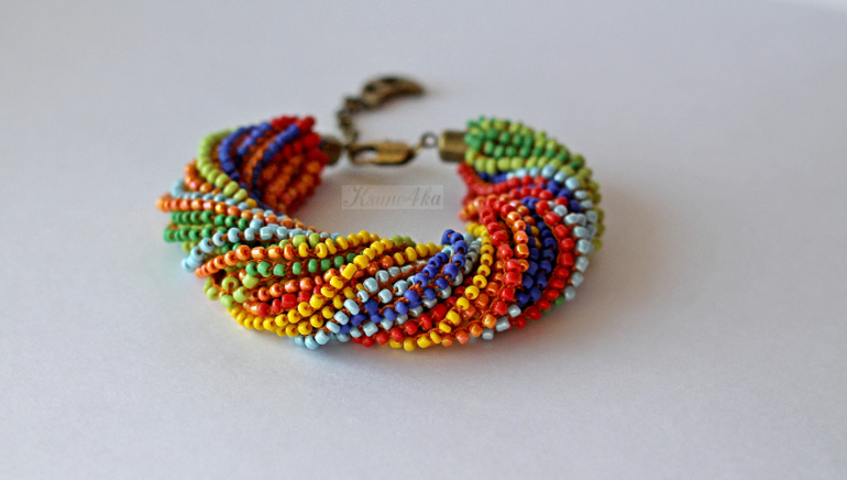 Новый цветочек из новых браслетов)