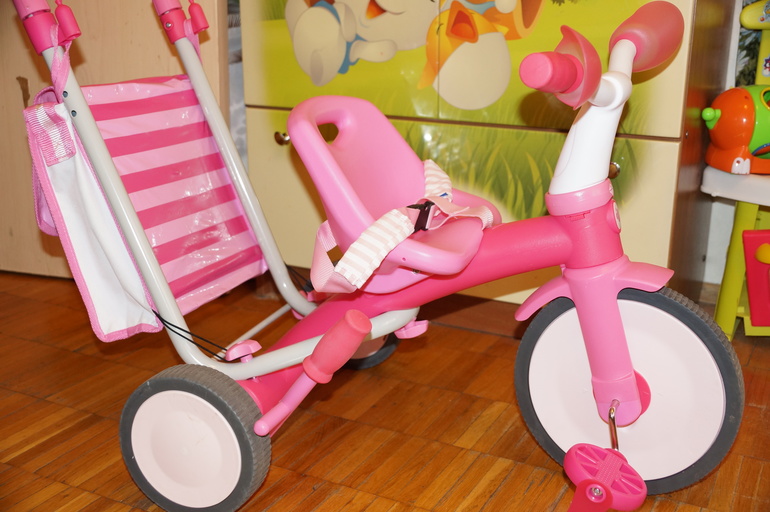 Велосипед-коляска 3 в 1 Italtrike EVOLUTION pink б/у. 4500 руб (без торга !)