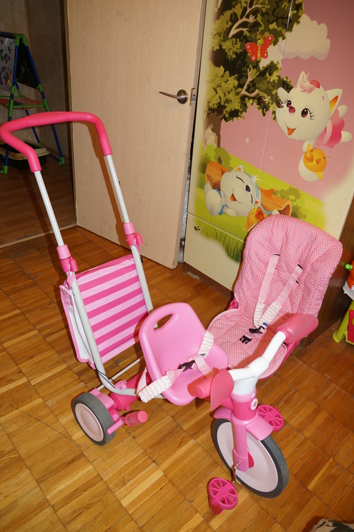 Велосипед-коляска 3 в 1 Italtrike EVOLUTION pink б/у. 4500 руб (без торга !)