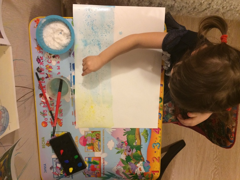 Художка он-лайн. Рисование солью.