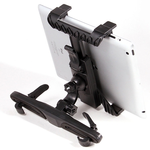 Держатель в авто для любого планшета на подголовник.