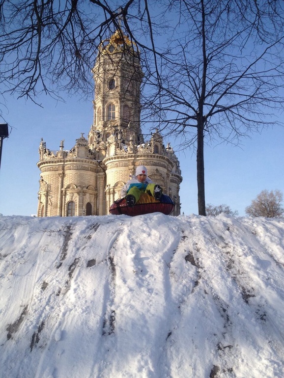 Подольск храм Дубровицы зима