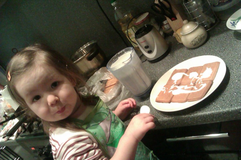 Совместный с Вероничкой тортик.