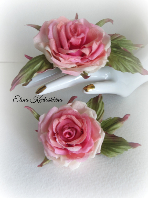 Две шелковые заколочки