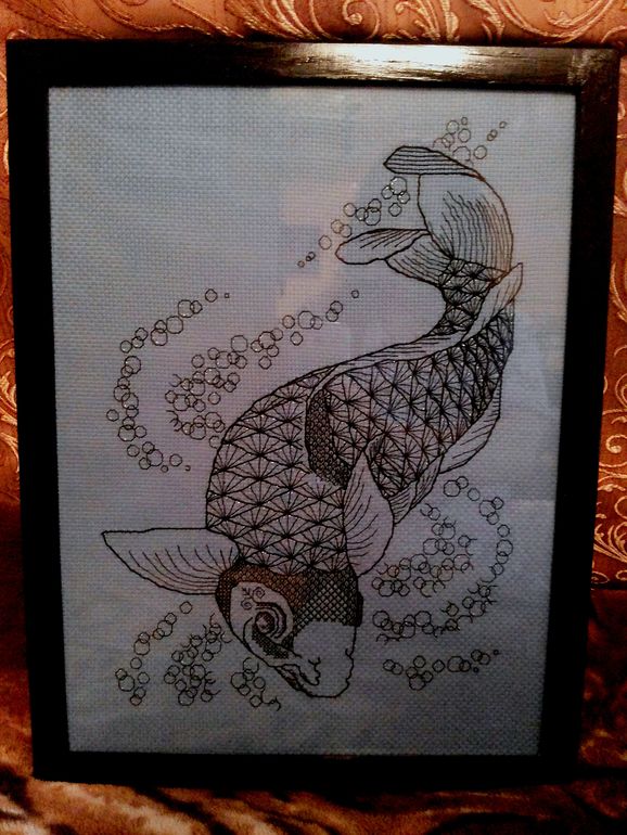 Рррыба, блэкворк, в ином оформлении)))