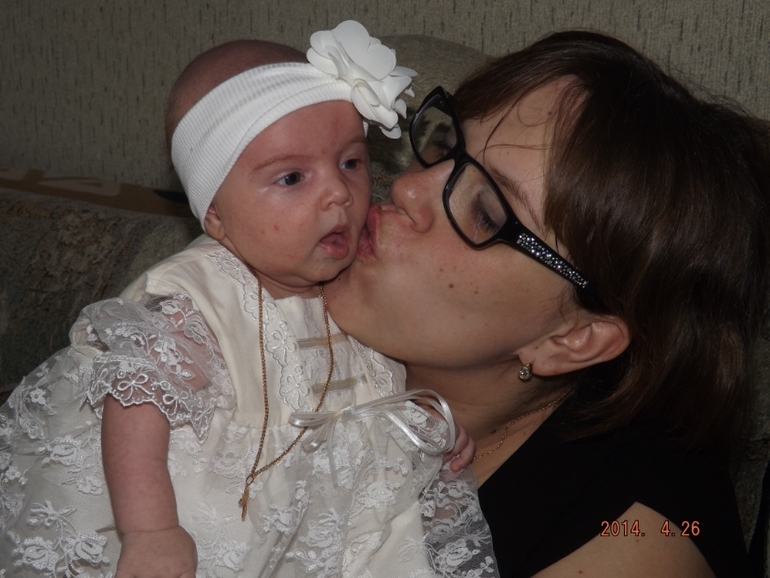 Покрестила свою конфетку!!!