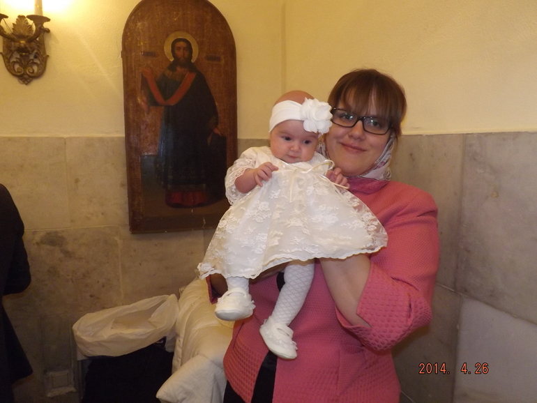 Покрестила свою конфетку!!!