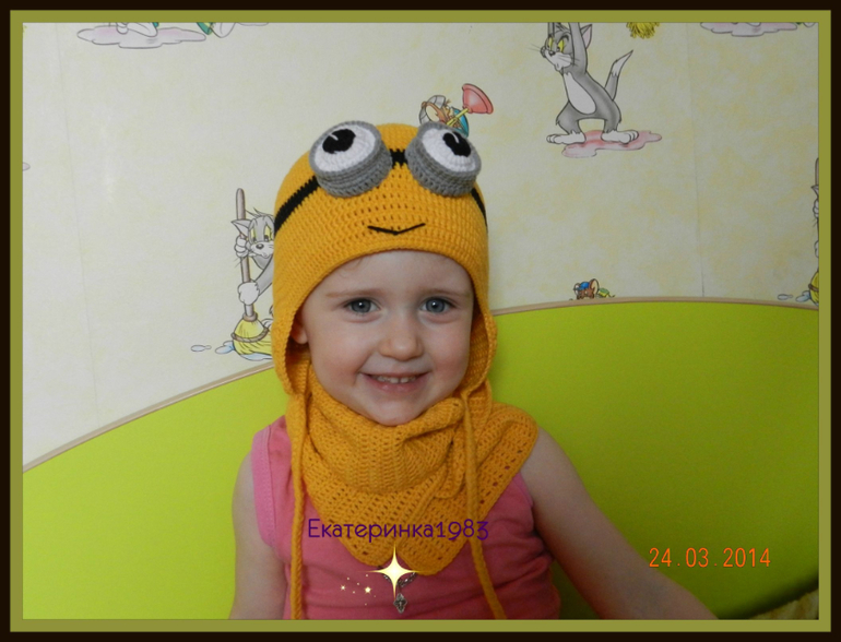 Миньонская шапочка для Софочки!!!