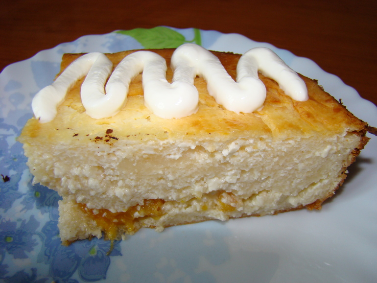 Творожная запеканочка с фруктами! ну ОЧЕНЬ вкусная))