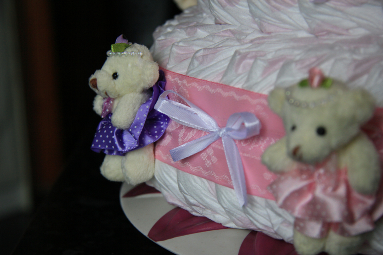 первый опыт =)))Тортики из памперсов