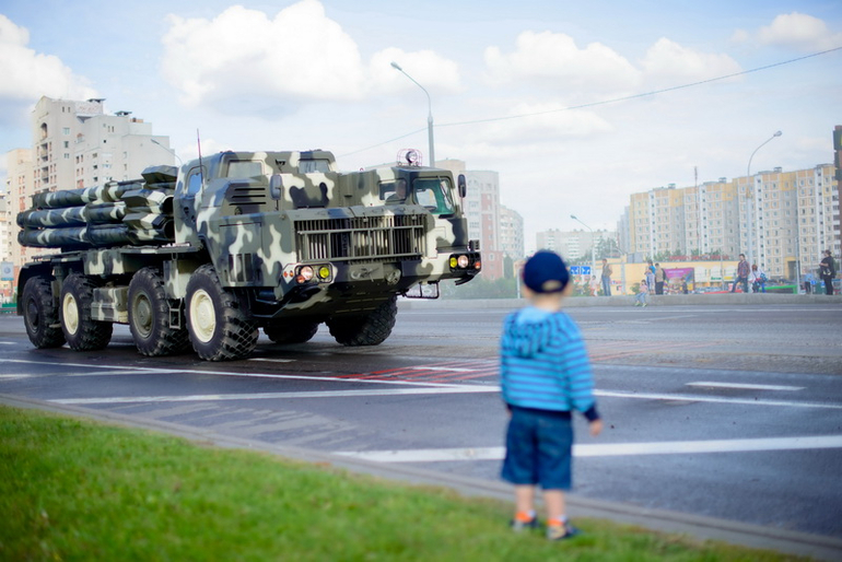 Репетиция военного парада в Минске 26.06.2014