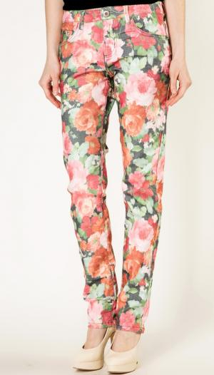 Джинсы/брюки в цветочек ....
