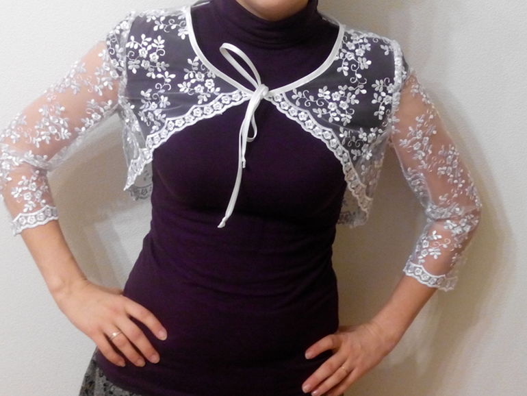 платье и болеро, пелерина