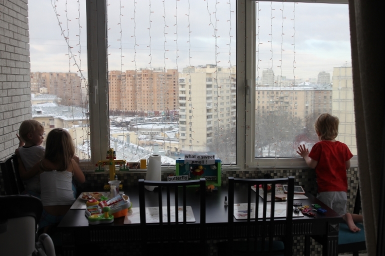 уборка снега с крыши))