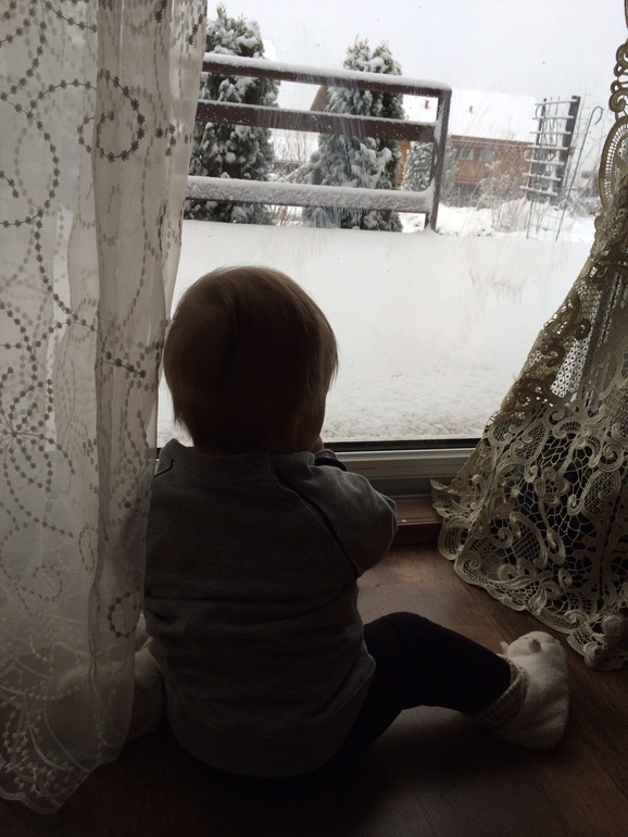 Позавчера был первый снег)