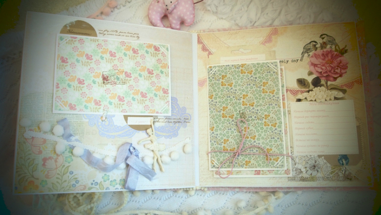 Зефирный альбом для маленькой девчушки Кати