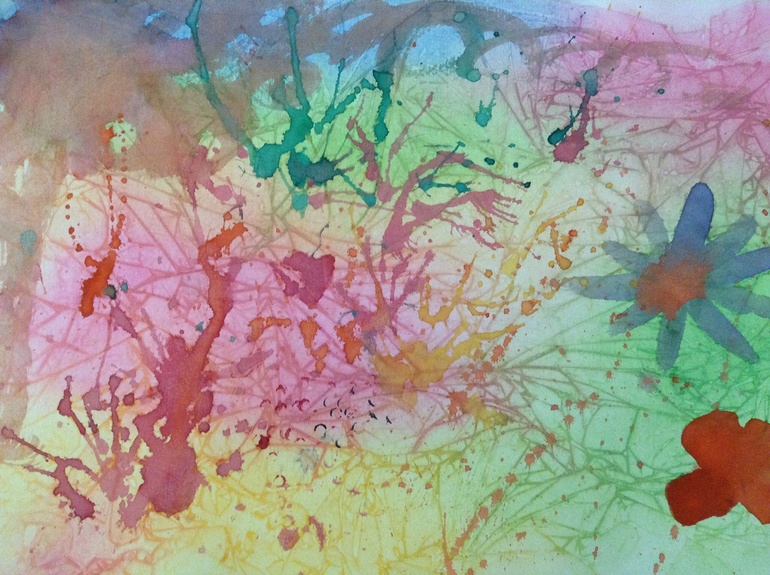 Художка. Акварель и полиэтилен. Что - то в этом есть ;))))