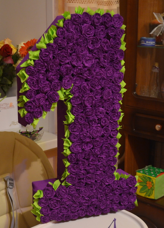 Цифра 1 для украшения годовасия!