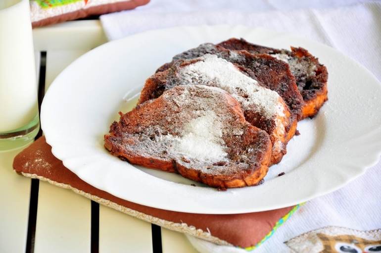 Шоколадные гренки.