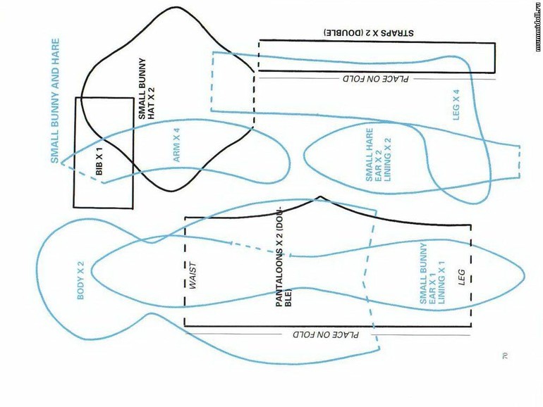 Заяц из флиса