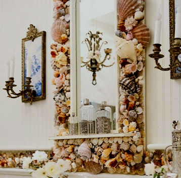 ракушки и галька в интерьере