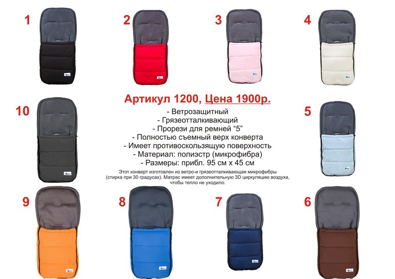 Конверт в коляску облегченный (летний) весна/осень. Новый.Германия.