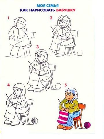 рисуем семью