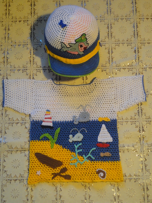 Комплект крючком для мальчика