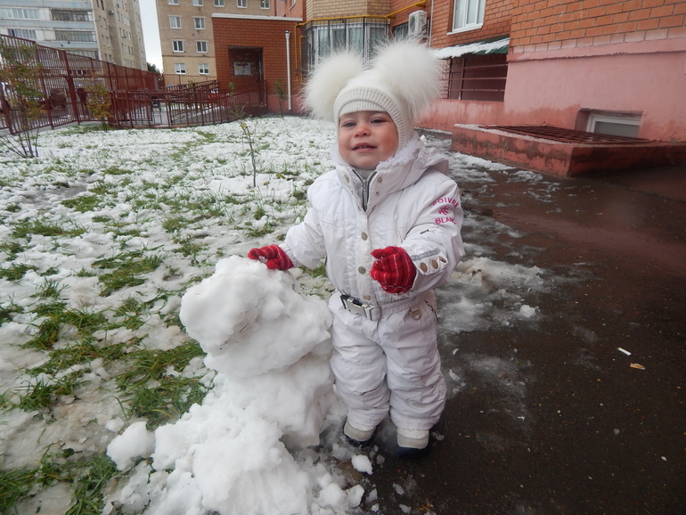 У нас выпал первый снег...