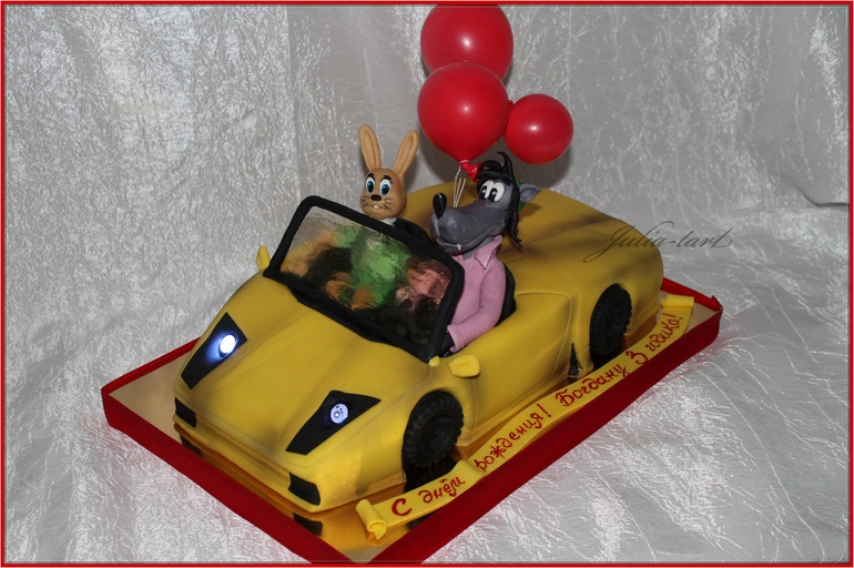 Авто-торт с героями