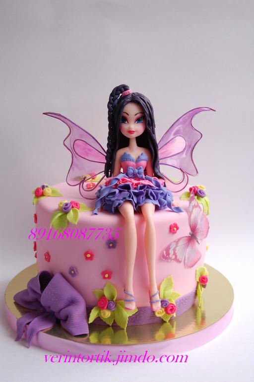 Торт с куклой Винкс Муза.