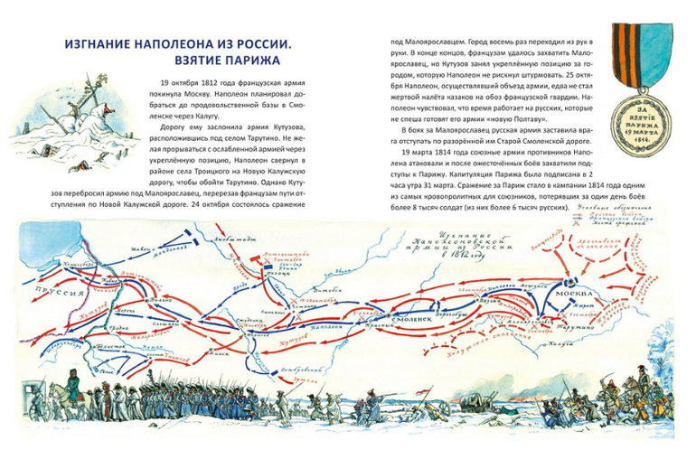 Изгнания наполеона из россии карта