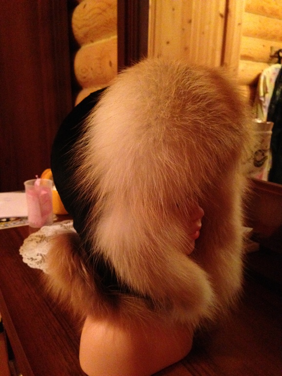 новинка ! шапка ушанка из красной лисы со  стриженной норкой 3 в 1