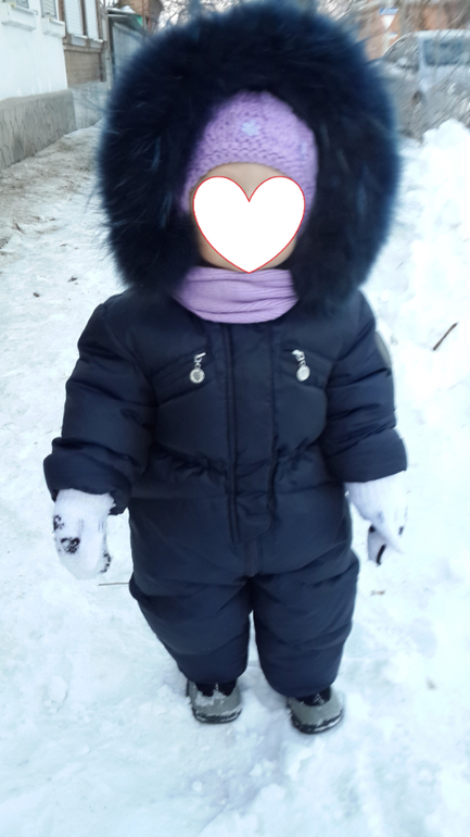 Комбинезоны на девочку б/у зима рост 80+-6