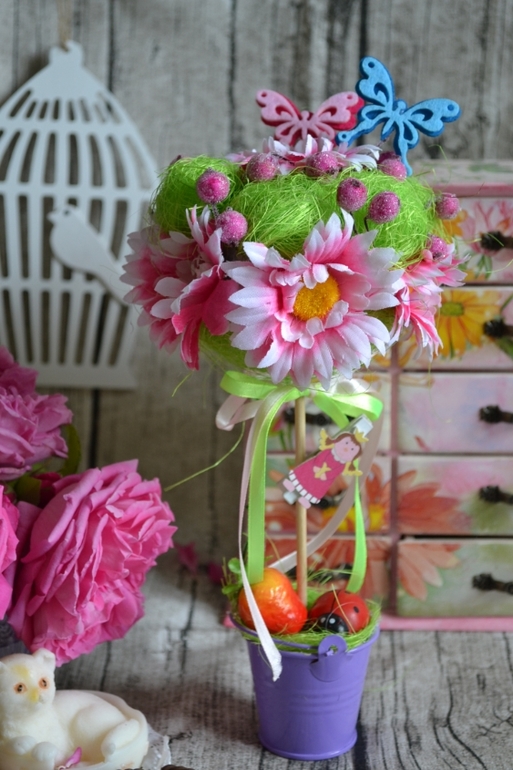 Нежный и Яркий мини топиарий)))