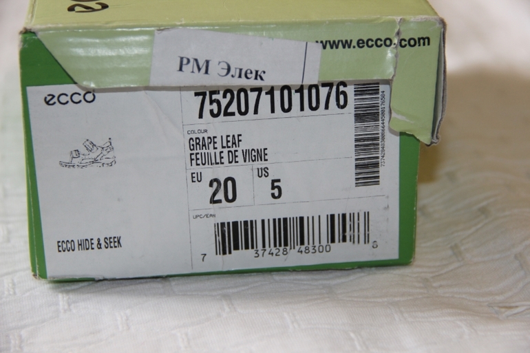 Сандали Ecco д/м р.20. Регион, почта