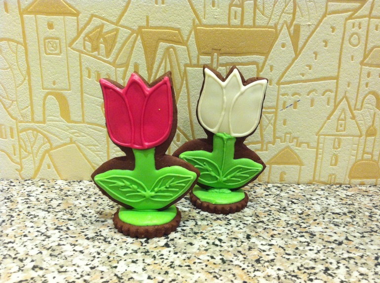 Пристраиваю пряники к 8 Марта