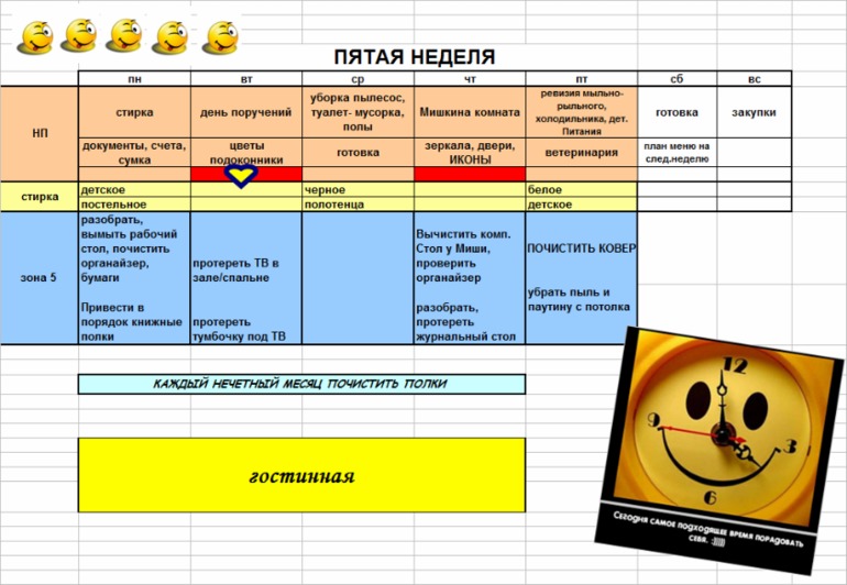 Взлет 74. ПРИМЕР ПЛАНА НА НЕДЕЛЮ И РАБОТ В ЗОНЕ.