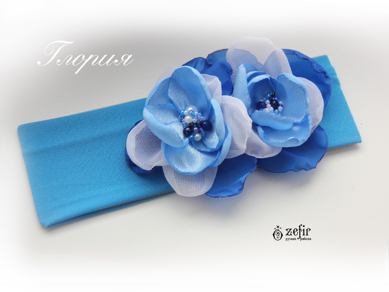 В  наличии. Новые от 23,04. Броши, ободки, повязки с  цветами  из ткани  ручной работы!