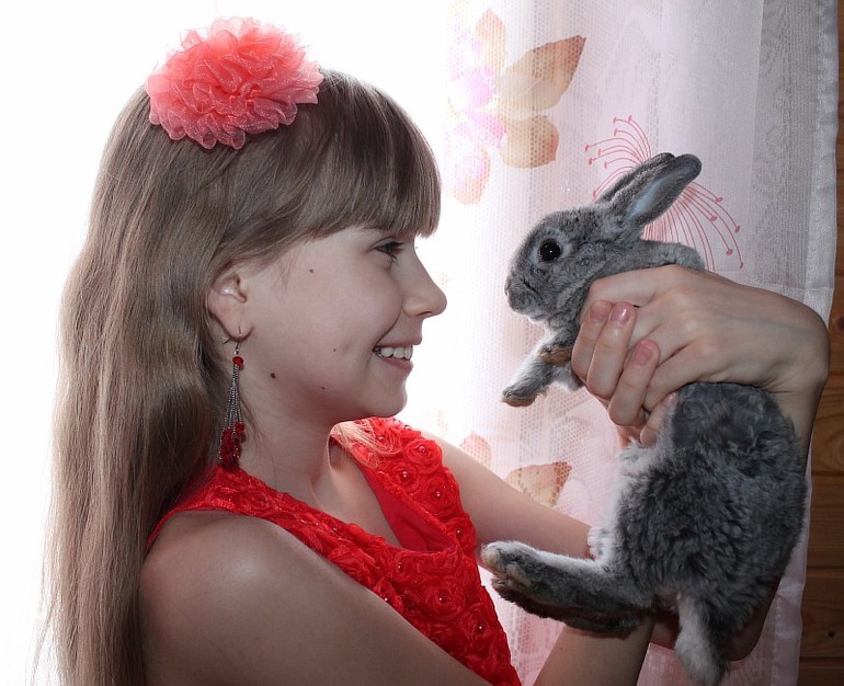 Доча и крольчонок 21.03.14